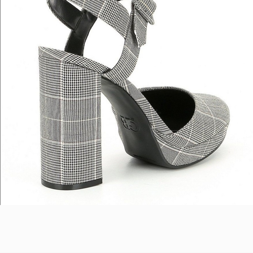 Gianni Bini Gray Plaid Heels - Picture 8 of 8